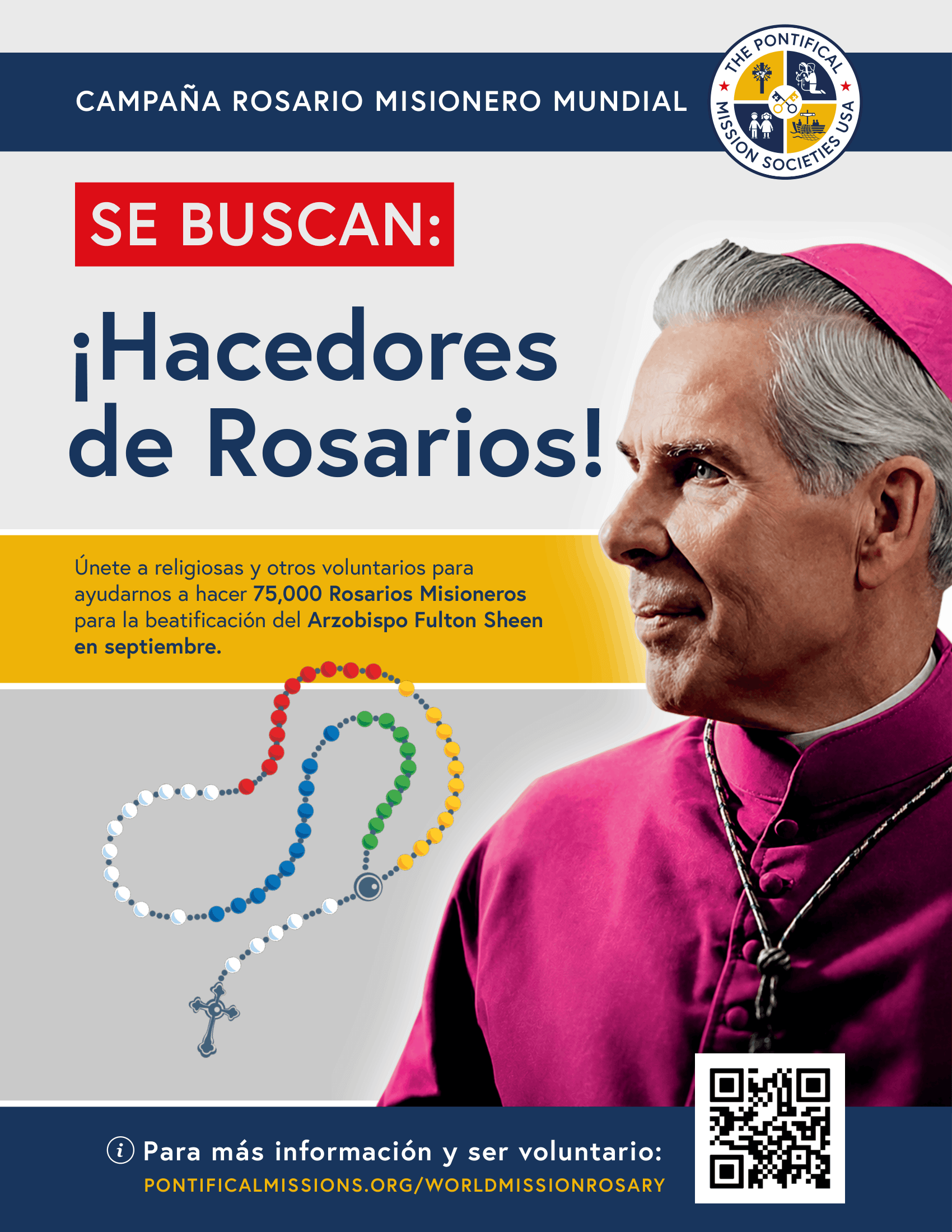 Cartel de la campaña Rosario Misionero Mundial