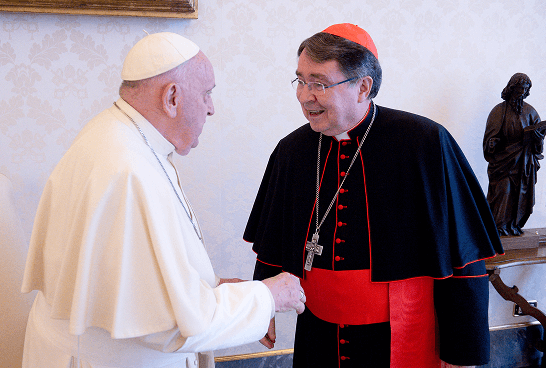 Archbishop Christophe Pierre with Pope Francis